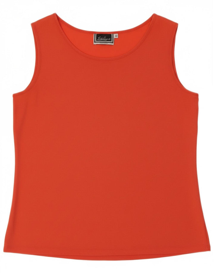 LUISA SPAGNOLI Womens Sleeveless Blouse Top IT 42 Medium Orange