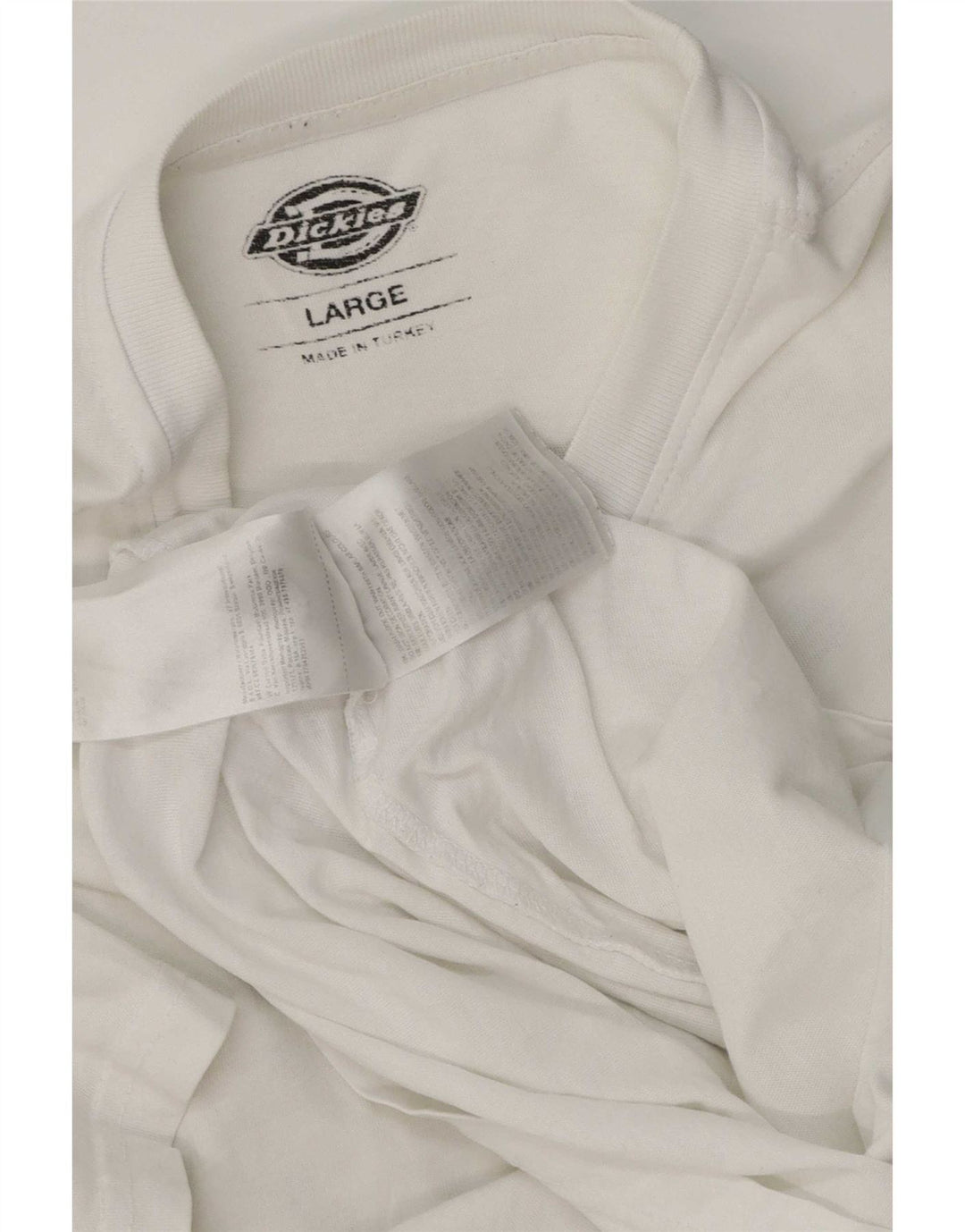 Dickies Mens Graphic T-Shirt Top Large White Cotton