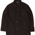 NAUTICA Mens Overcoat UK 40 Large Black Wool