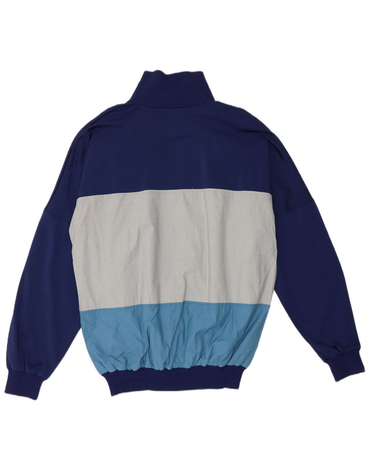 Vintage Mens Tracksuit Top Jacket Large Multicoloured Colourblock Polyester