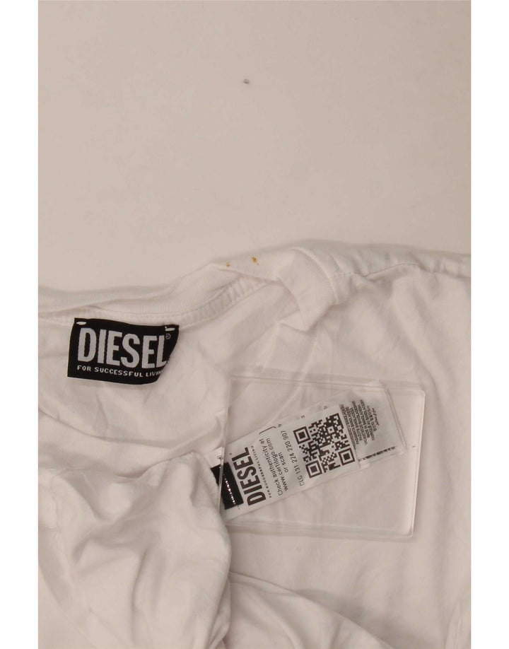T-shirt męski Diesel, duży, biały, bawełniany