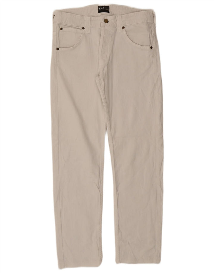 LEE Womens Powell Slim Jeans W32 L27 Off White Cotton