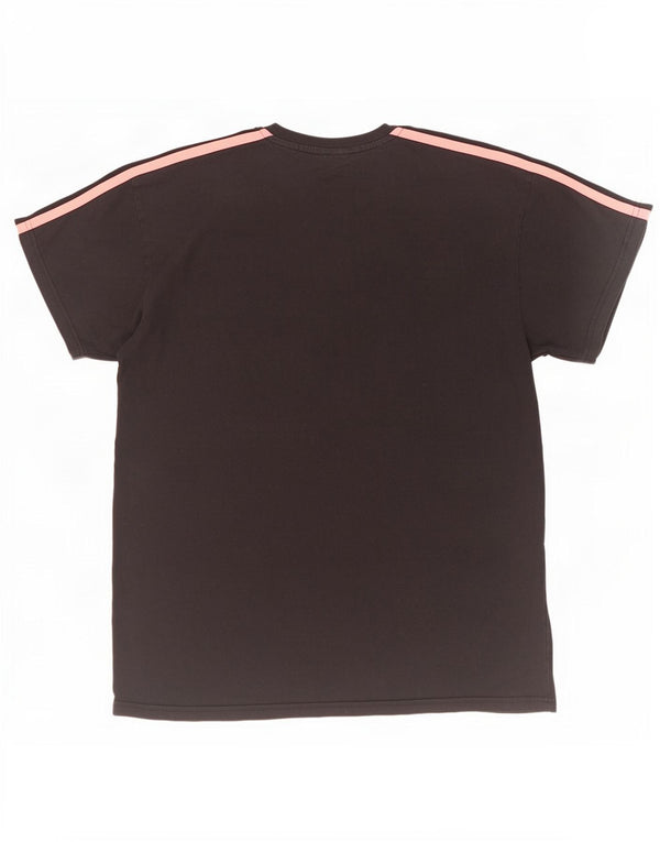 Ellesse Γυναικείο T-Shirt Top UK 10 Small μαύρο βαμβακερό