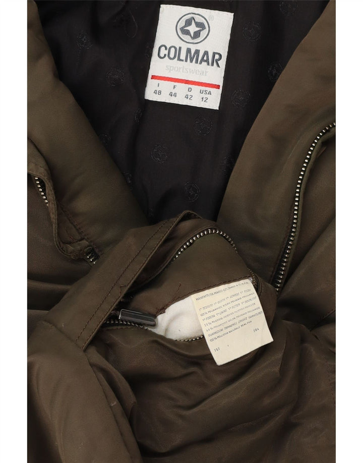 COLMAR Womens Windbreaker Jacket IT 48 XL Khaki Polyamide