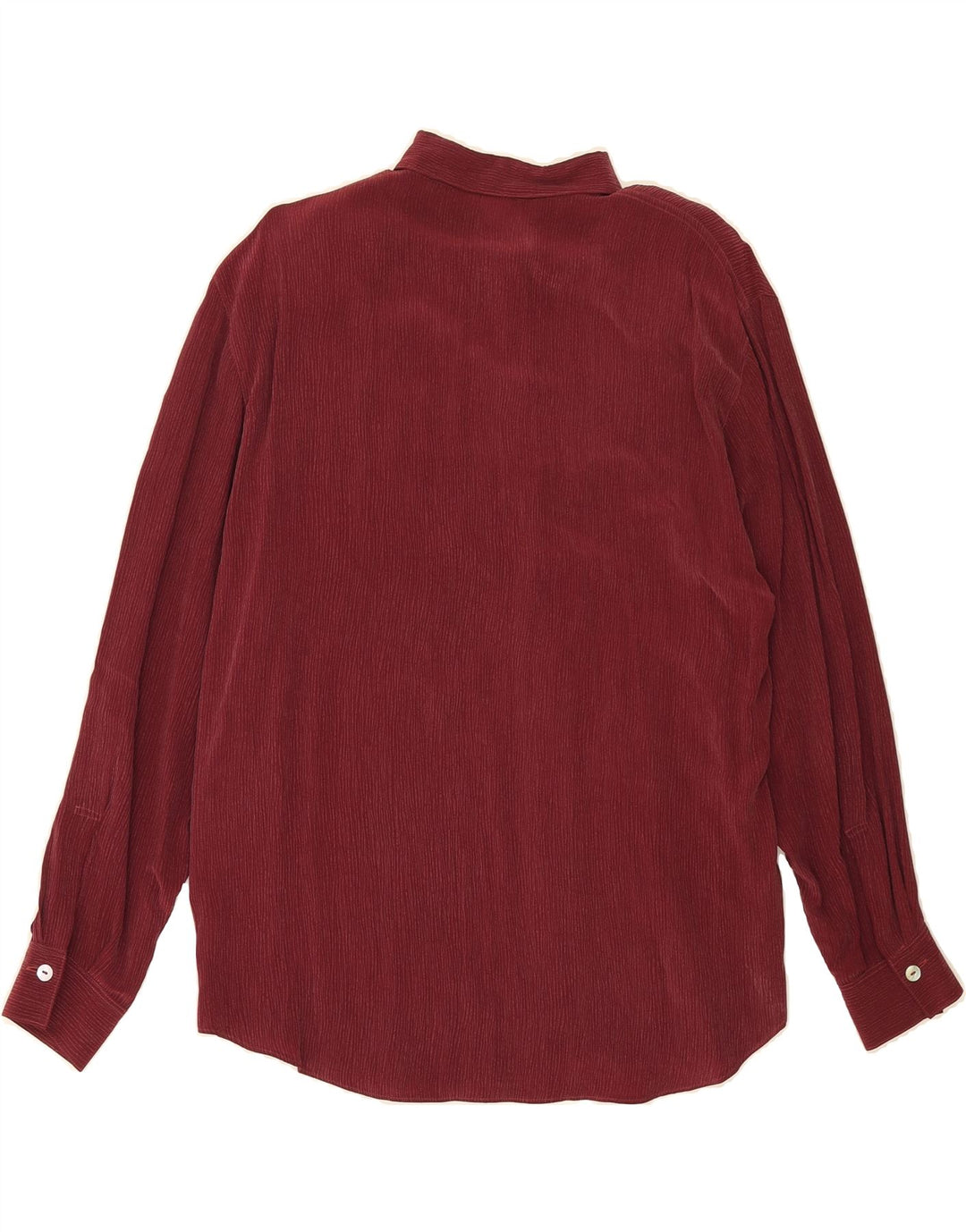 TRU Womens Shirt Blouse EU 40 Medium Burgundy Cupro Vintage Tru and Second-Hand Tru from Messina Hembry 