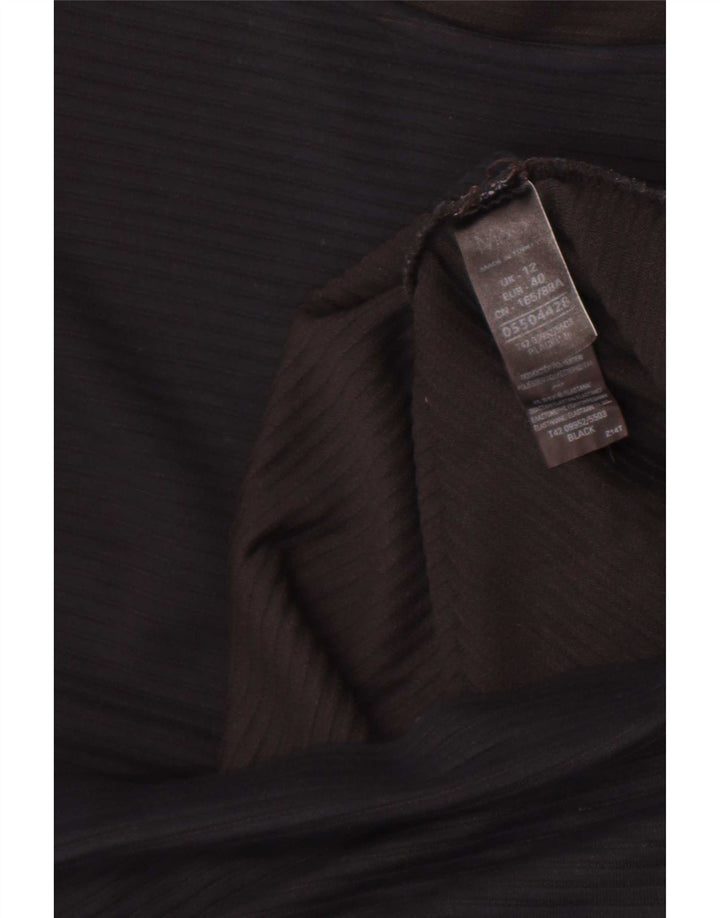 Marks & Spencer Damen Basic-Kleid UK 12 Mittelschwarze Viskose