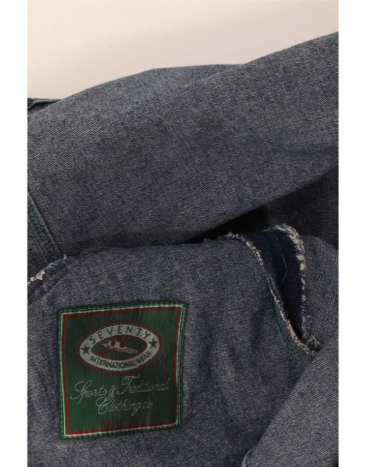 Seventy Mens Denim Jacket UK 40 Large Blue