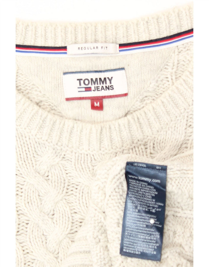 Tommy Hilfiger Herren-Pullover mit Rundhalsausschnitt, reguläre Passform, Mittelweiß
