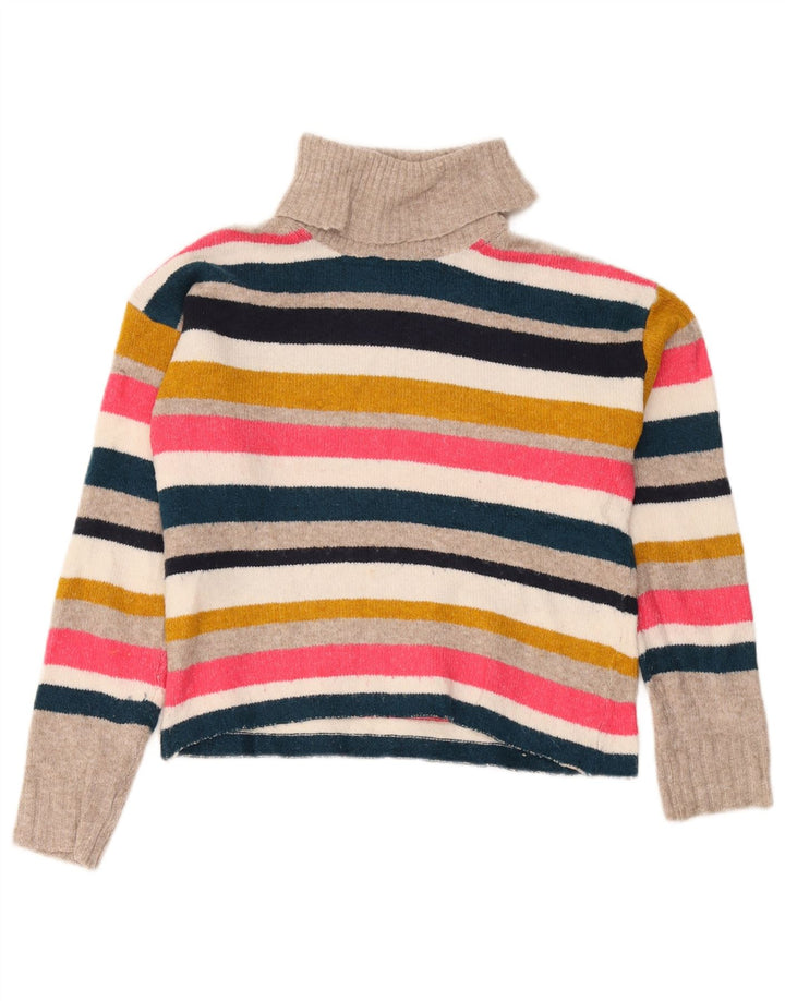 Marks & Spencer Womens Roll Neck Jumper Sweater UK 10 Small Multicoloured