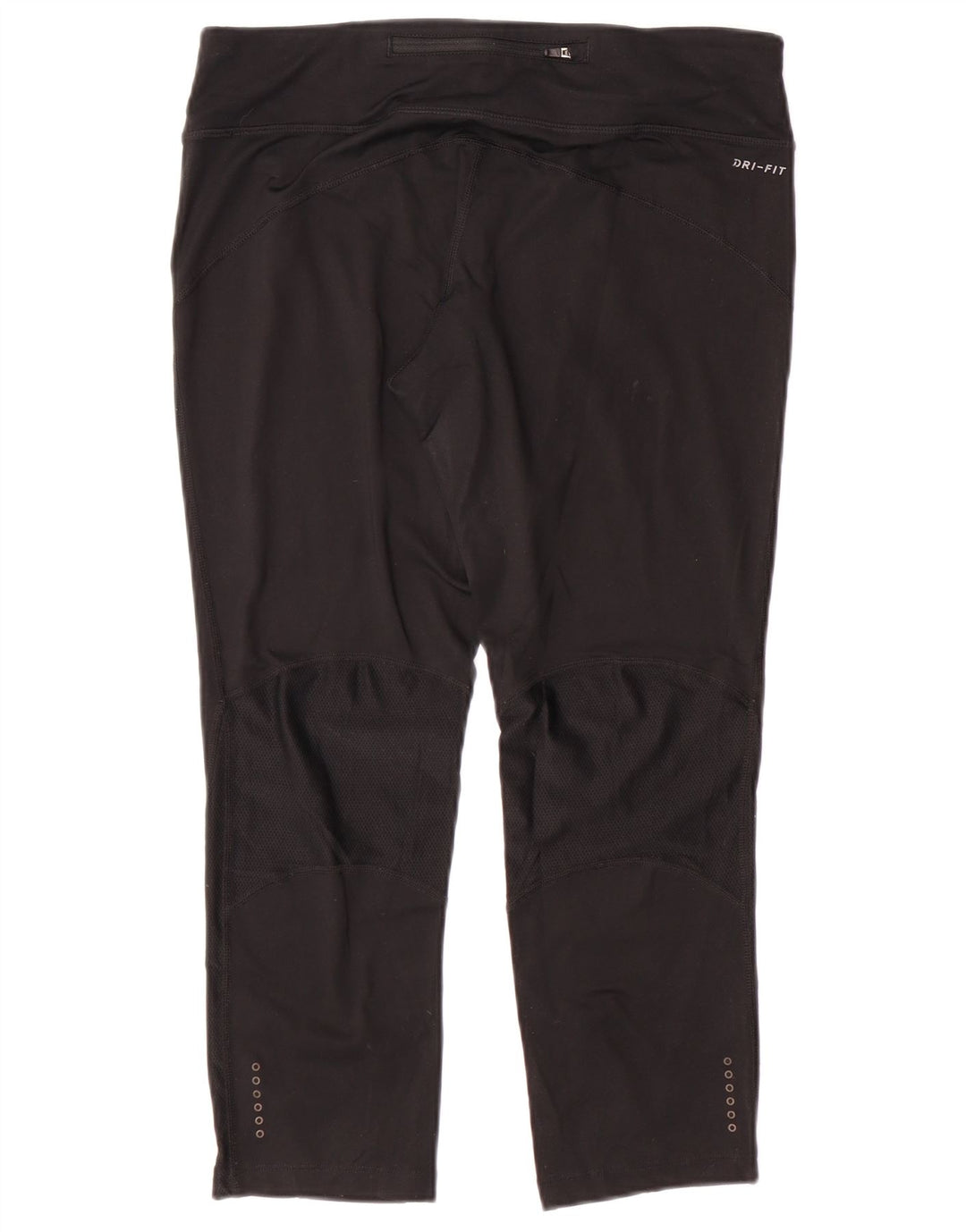 NIKE Womens Dri Fit Capri Leggings UK 14 Large  Black Polyester