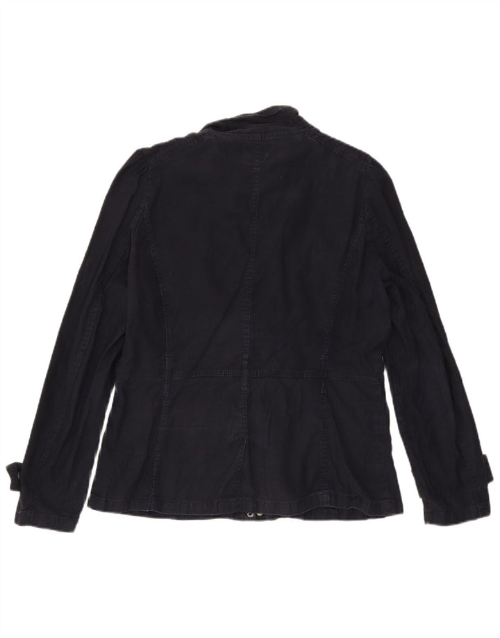 Converse Womens Utility Jacket UK 16 Large Navy Blue Cotton