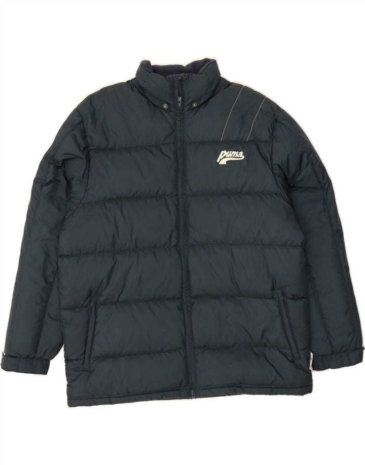 PUMA Mens Padded Jacket UK 40 Large Navy Blue Polyester Vintage Puma and Second-Hand Puma from Messina Hembry 