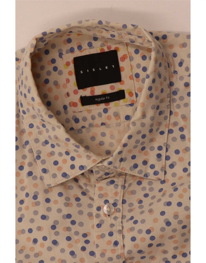Sisley Herre Regular Fit skjorte Medium Beige Spotted