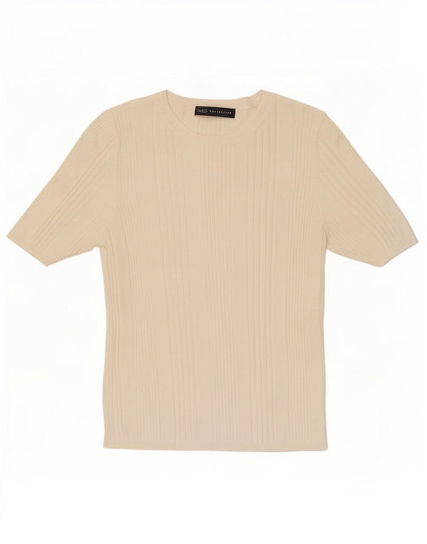 T-shirt da donna Marks & Spencer Top UK 12 viscosa media bianco sporco