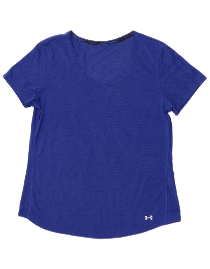 UNDER ARMOUR Dame T-Shirt Top UK 12 Medium Blue