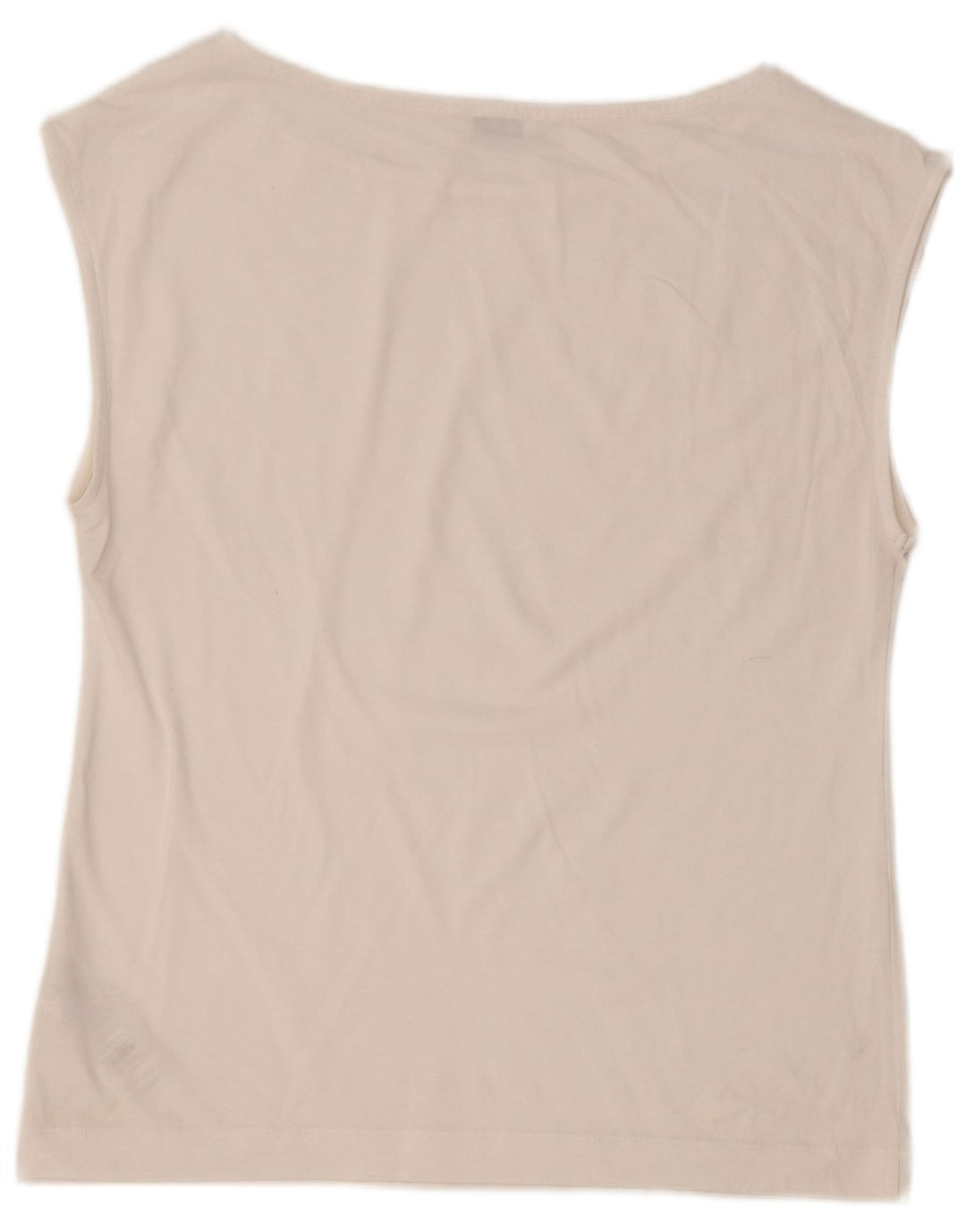 Colete feminino ESPRIT UK 16 grande algodão branco