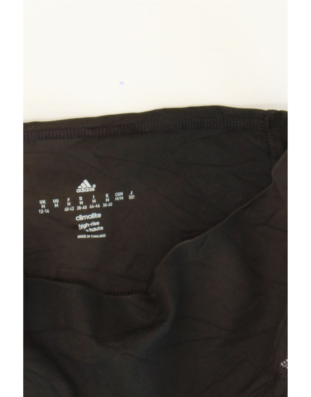ADIDAS Womens Climalite Capri Leggings UK 12/14 Medium Black Check Vintage Adidas and Second-Hand Adidas from Messina Hembry 