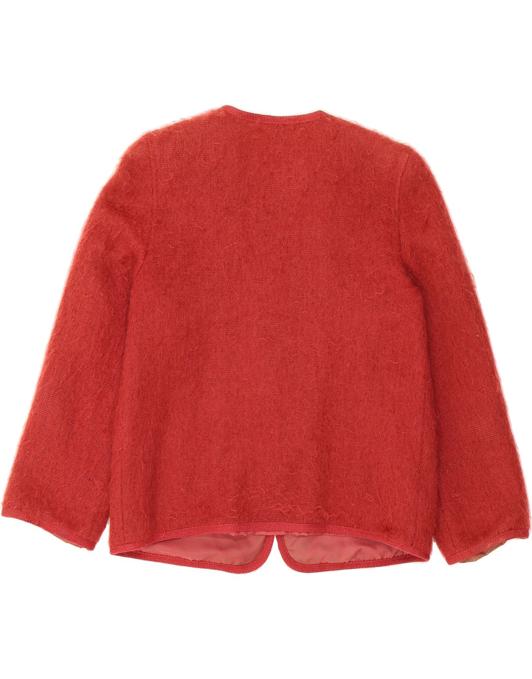 VINTAGE Womens 5 Button Blazer Jacket UK 14 Medium Red Wool Vintage Vintage and Second-Hand Vintage from Messina Hembry 