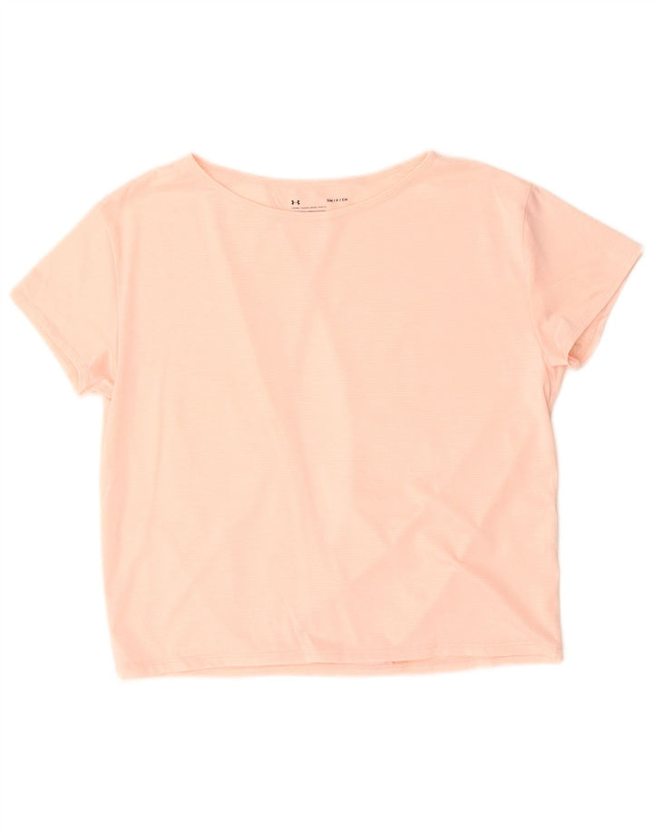 Under Armour Womens Loose Fit Blouse Top UK 10 Small Pink Polyester