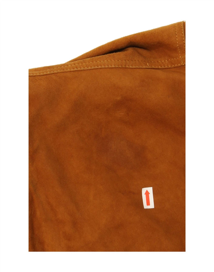 I NAVIGLI Mens Suede Bomber Jacket IT 56 3XL Brown Leather Vintage I NAVIGLI and Second-Hand I NAVIGLI from Messina Hembry 