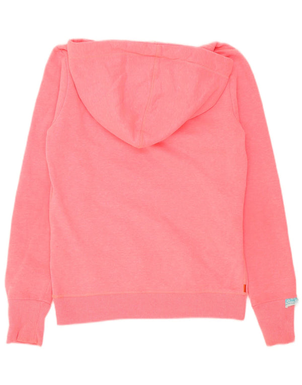 Superdry grafisk hættetrøje til kvinder UK 6 XS Pink Polyester