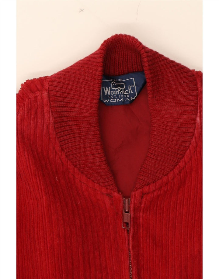 WOOLRICH Womens Corduroy Jacket UK 14 Medium Red Vintage Woolrich and Second-Hand Woolrich from Messina Hembry 