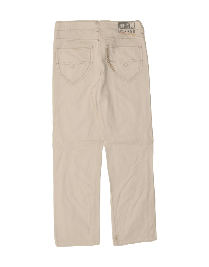 REPLAY Womens Straight Jeans EU 38 Medium W30 L28 White Cotton Vintage Replay and Second-Hand Replay from Messina Hembry 
