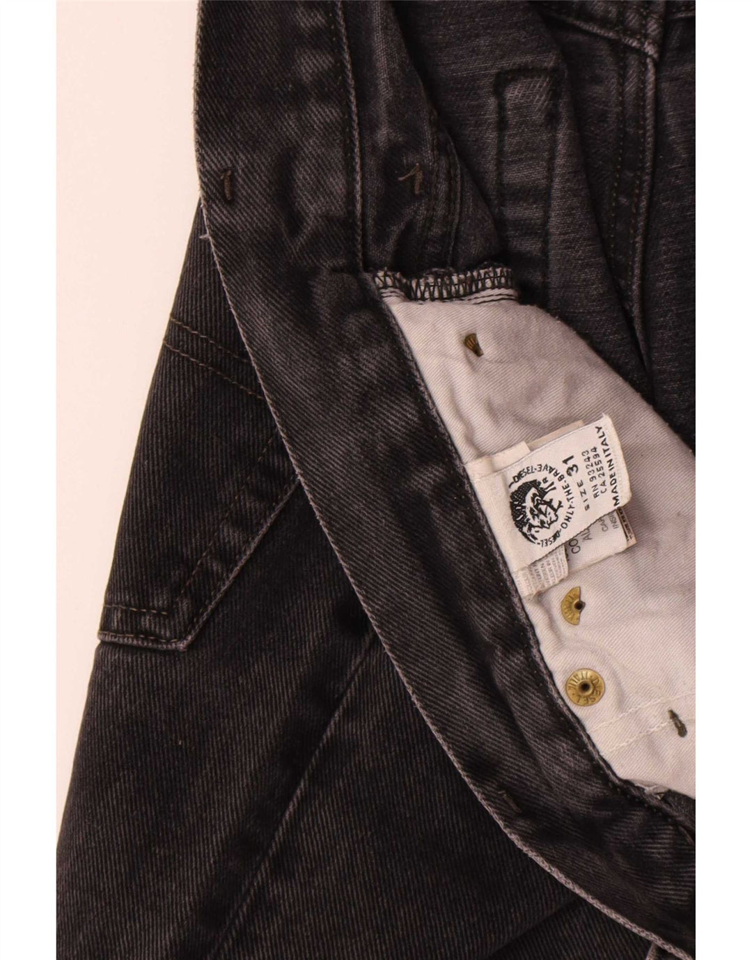 Diesel Mens Straight Jeans W31 L31 Black Cotton