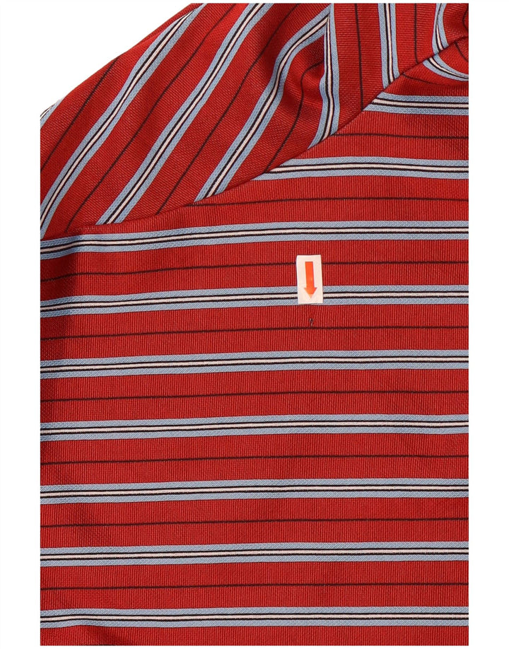 Zara Womens Crop Top Long Sleeve UK 14 Medium Red Striped