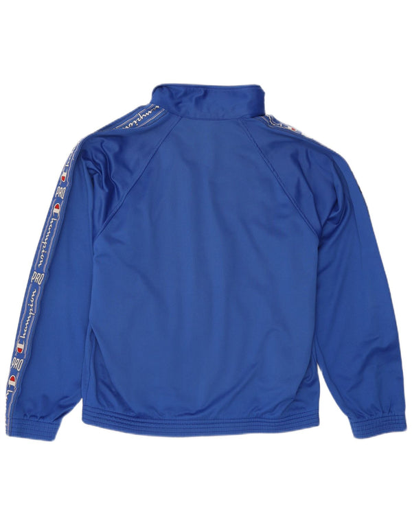 Giacca da tuta grafica da uomo Champion, color block blu medio