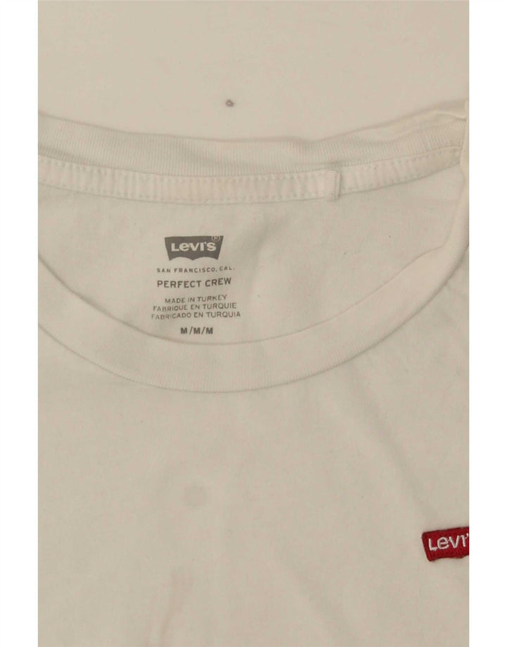 Levi's Damen T-Shirt Top UK 14 Medium Weiß