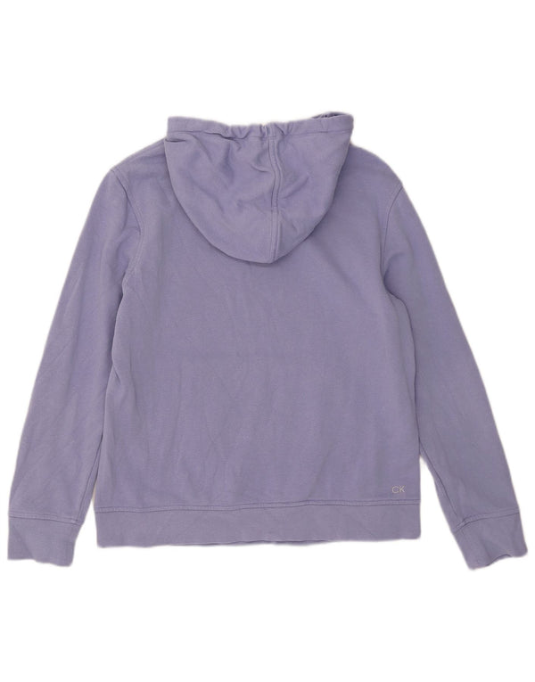 Maglione con cappuccio grafico da donna Calvin Klein UK 14 viola medio