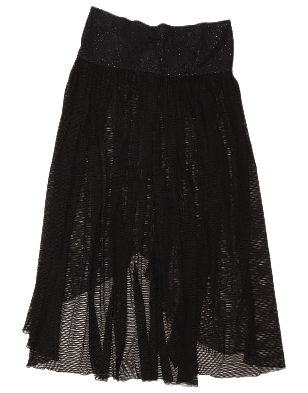Parah Jupe asymétrique transparente pour femme Medium W28 Noir Polyamide
