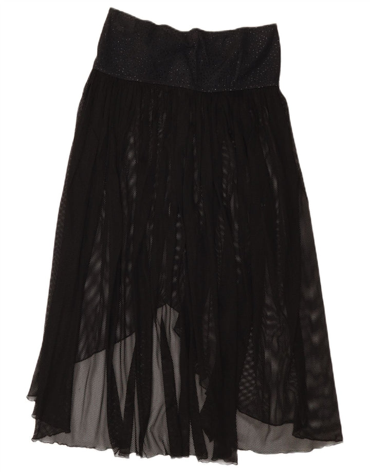 Parah Jupe asymétrique transparente pour femme Medium W28 Noir Polyamide