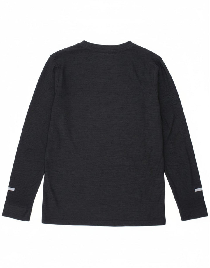 RUSSELL ATHLETIC Boys Dri-Power Top Long Sleeve 7-8 Years Medium Grey