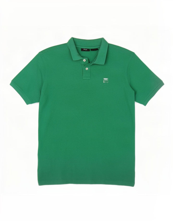 Polo da uomo Fila Large in cotone verde