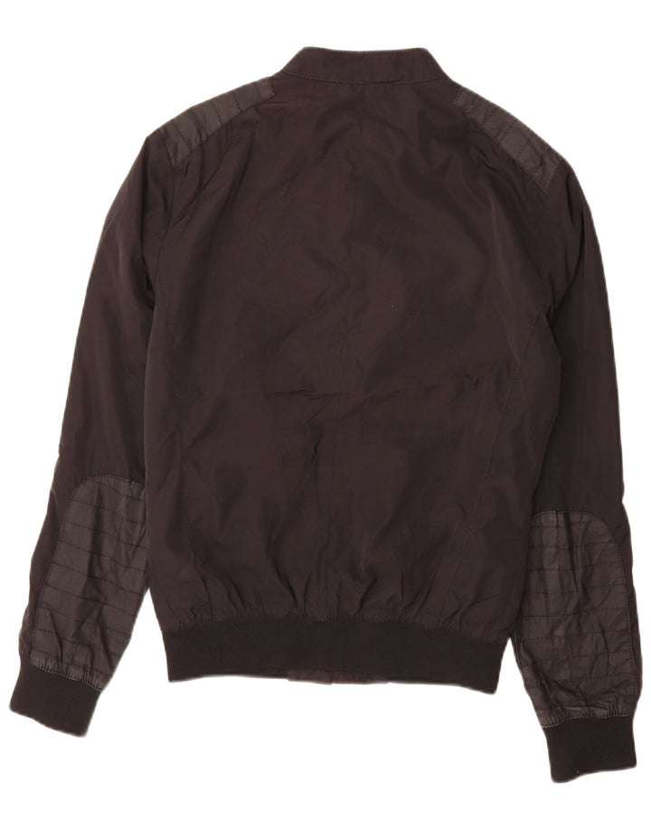 ZARA Mens Bomber Jacket UK 36 Small Black Polyester