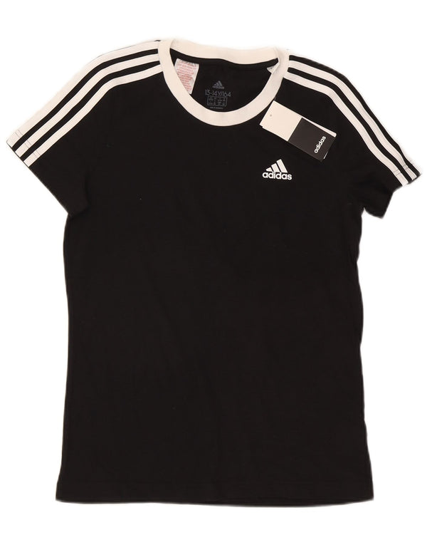 Adidas T-Shirt für Jungen, 13–14 Jahre, schwarze Baumwolle
