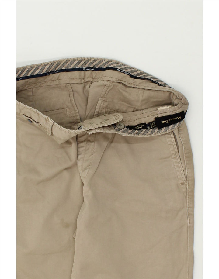 MASSIMO DUTTI Mens Slim Chino Trousers W30 L30  Beige Vintage Massimo Dutti and Second-Hand Massimo Dutti from Messina Hembry 