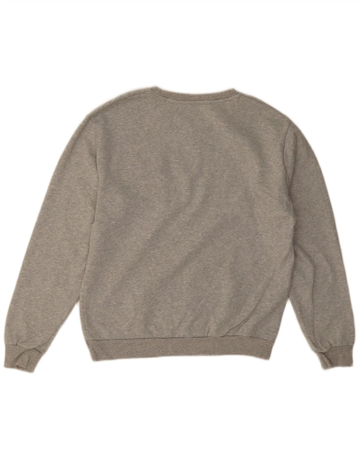 Zara Mens Sweatshirt Jumper Large Grey Flecked Heart