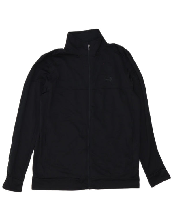 Under Armour Mens Tracksuit Top Jacket Medium Black Polyester
