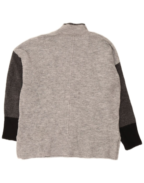 Marks & Spencer Womens Turtle Neck Jumper Sweater UK 14 Medium Grey