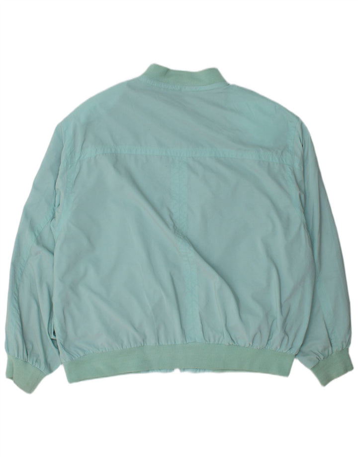 VINTAGE Mens Bomber Jacket IT 54 2XL Turquoise