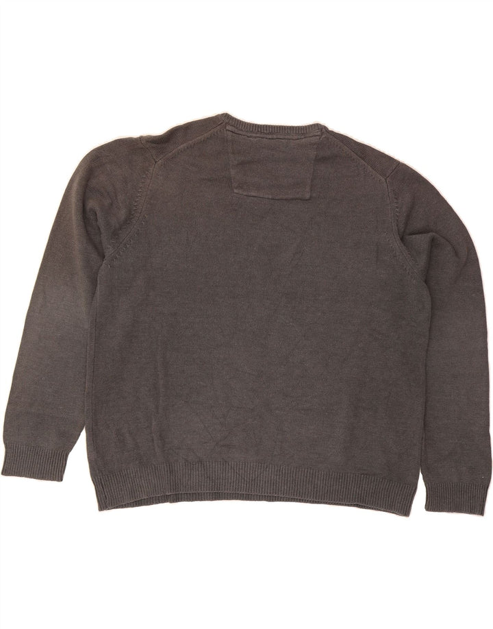 IZOD Mens V-Neck Jumper Sweater 2XL Grey Vintage Izod and Second-Hand Izod from Messina Hembry 
