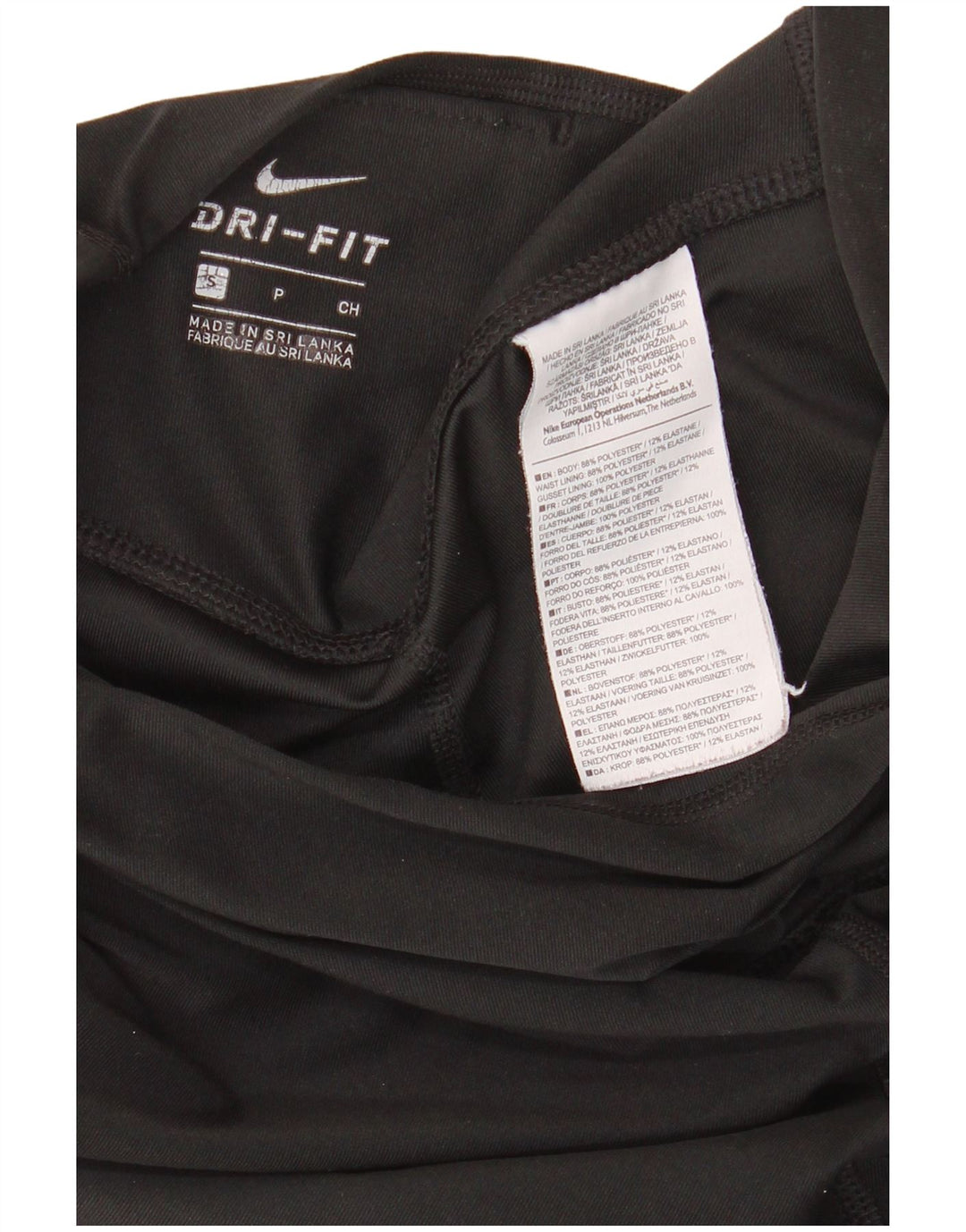 Nike Womens Dri Fit Graphic Leggings UK 10 Small  Black Polyester