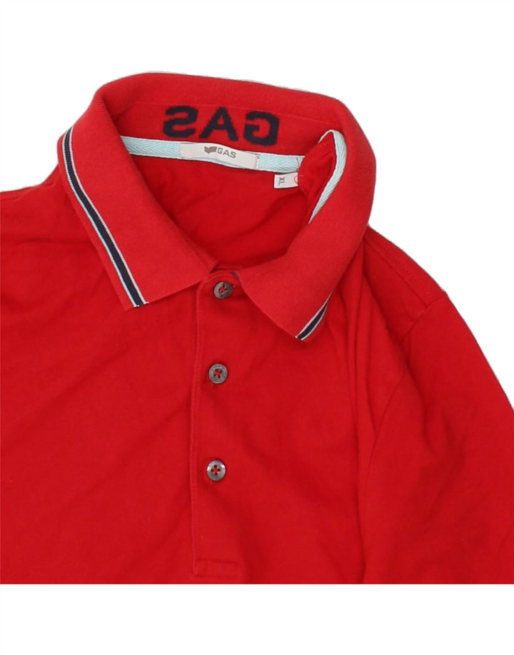 GAS Mens Polo Shirt XL Red Cotton Vintage Gas and Second-Hand Gas from Messina Hembry 