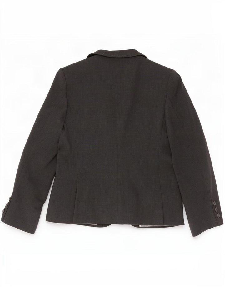 Jaqueta blazer feminina Marks & Spencer com 1 botão Reino Unido 16 grande cinza poliéster