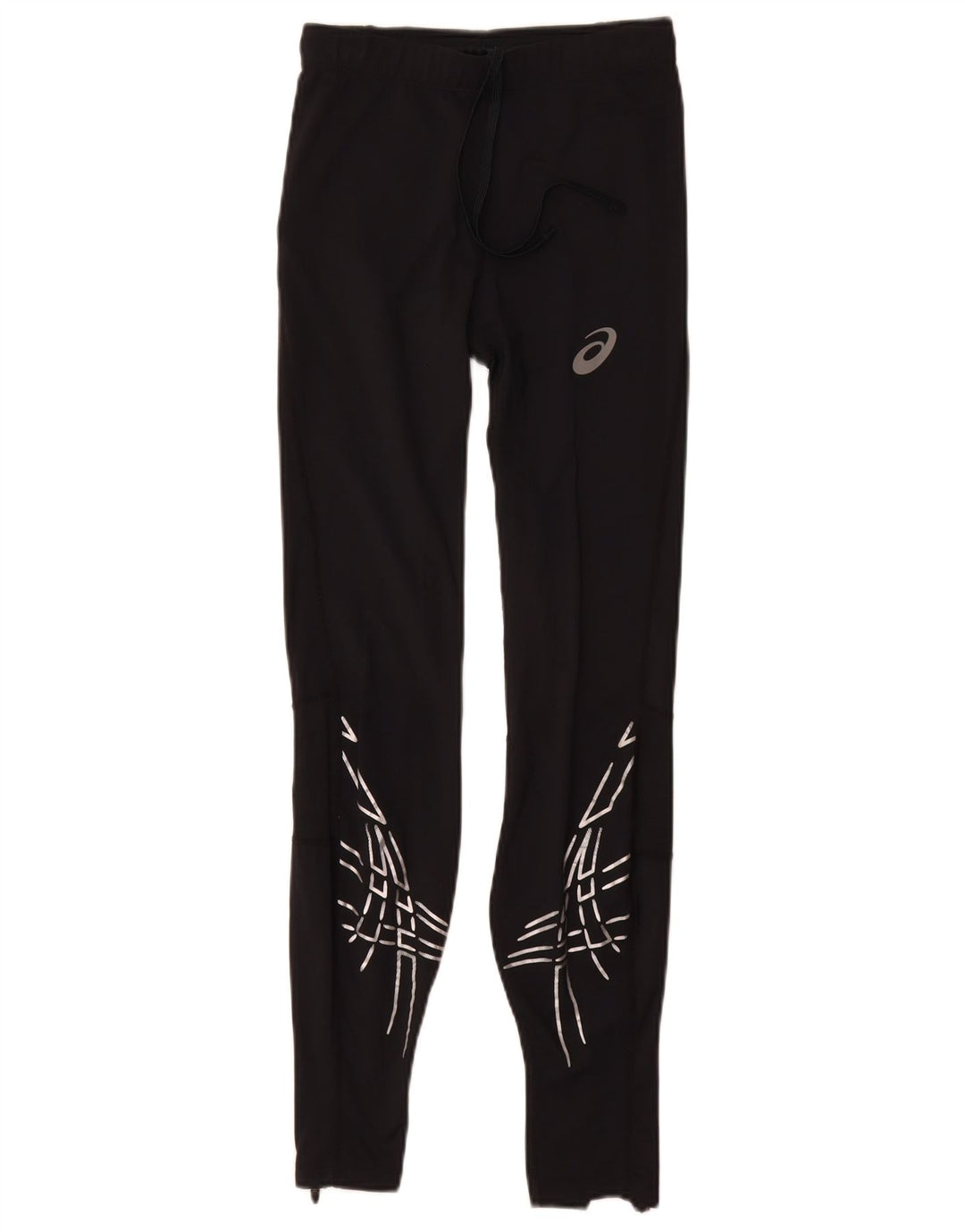Leggings Asics da donna UK 8 Small nero geometrico in poliammide