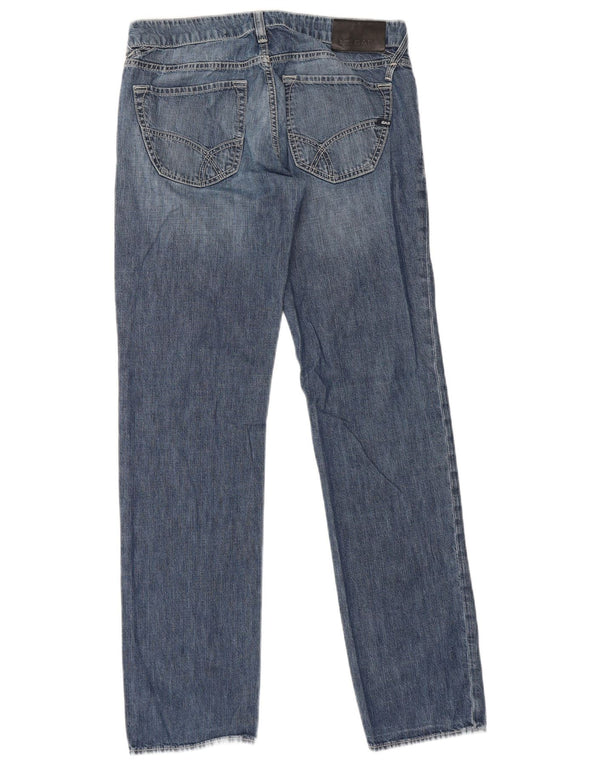 Gas Mens Straight Jeans W32 L34 Blue Cotton