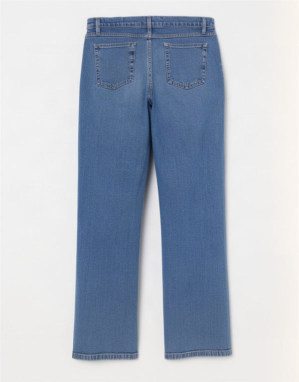Marks & Spencer Damen Per Una Bootcut Jeans UK 12 Medium W30 L29 Blau
